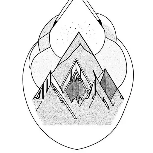 Geometric Shapes Nature Forest Mountains Planet Aquarius