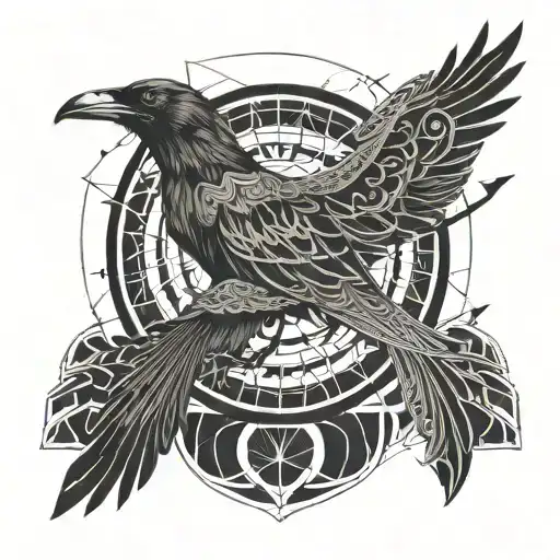 Cresent Moon Turning Into Ravens