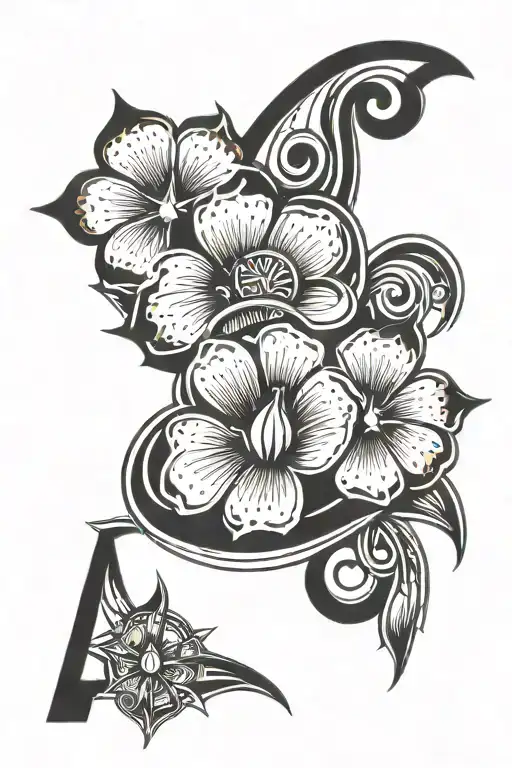 Fire Flower And On Top Of It A Firefighter Helmet With The Letters Ja