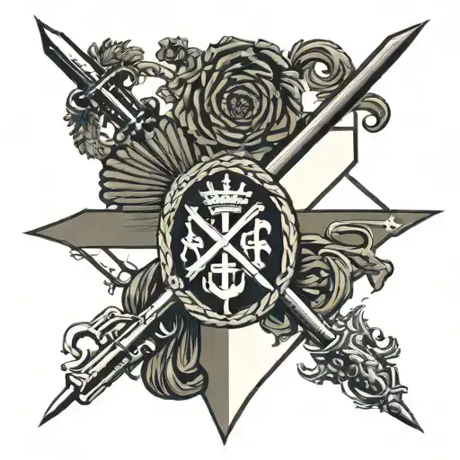 Polish Kotwica And Symbols Of The French Military Infantry