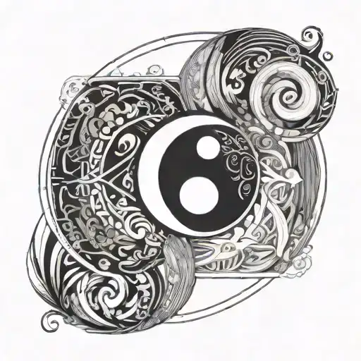 Yin Yang Symbol Surrounded