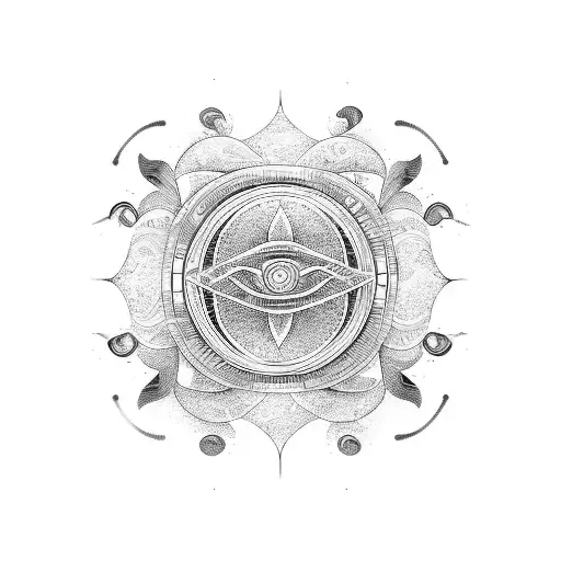 Yin And Yang With Waves And Sunset