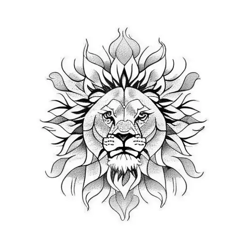Sunflower Lion Fire