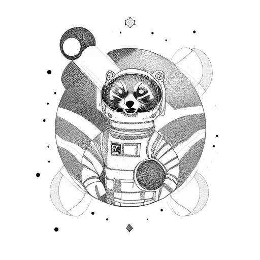 A Red Panda Cosmonaut