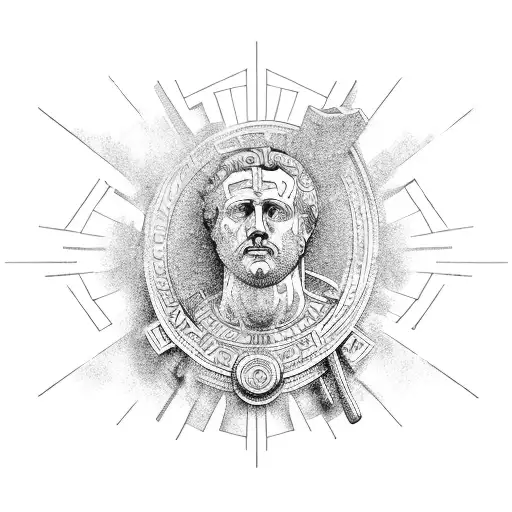 Roman Statue Holding World Up