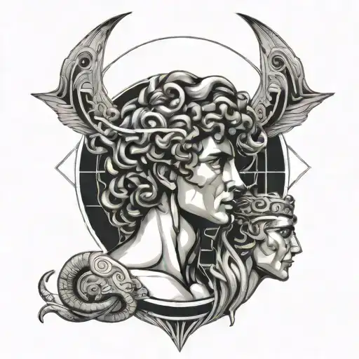 Perseus Holding Medusa Head