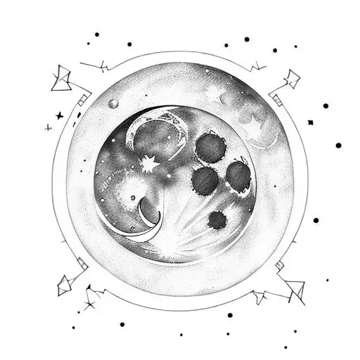 Moon And Stars And Painting