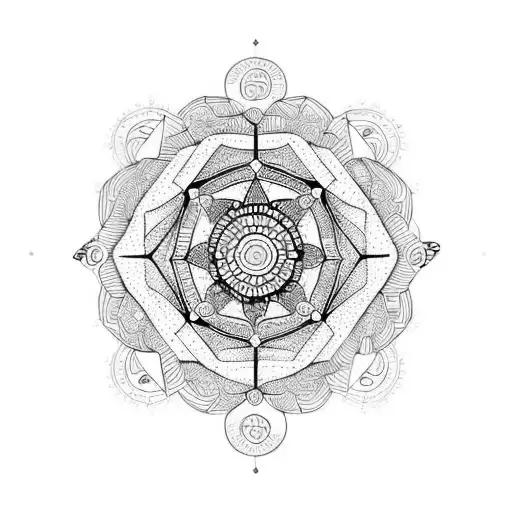 Mandala With Aries For Hand