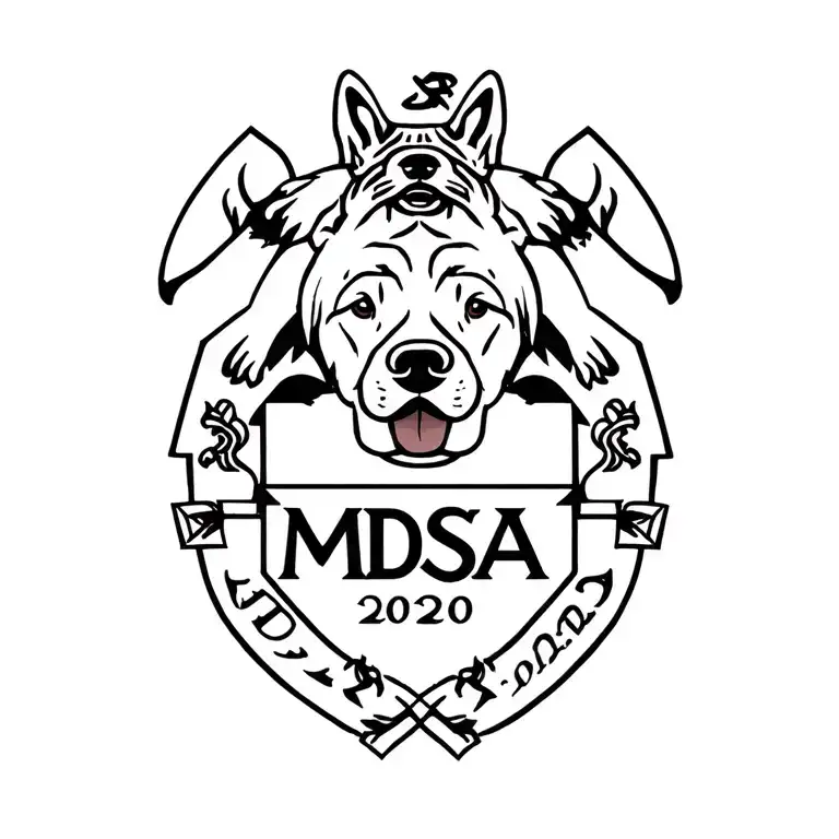 Family Seal Incorporating A Dog And The Family Name Mdsa And Year 2020