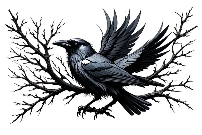 Raven & Branch Intertwined