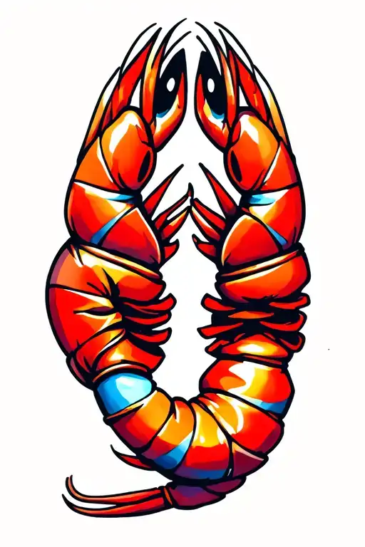 Colorful Boxing Shrimp With Red Boxing Gloves