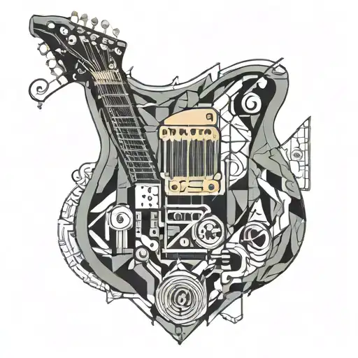 Guitar Body Filled With Alcohol Bottle