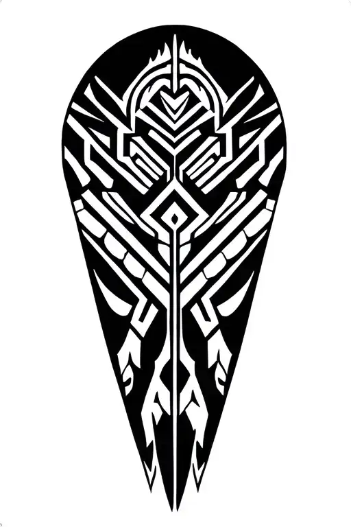 Aztec Tribal Design For Leg Swirl