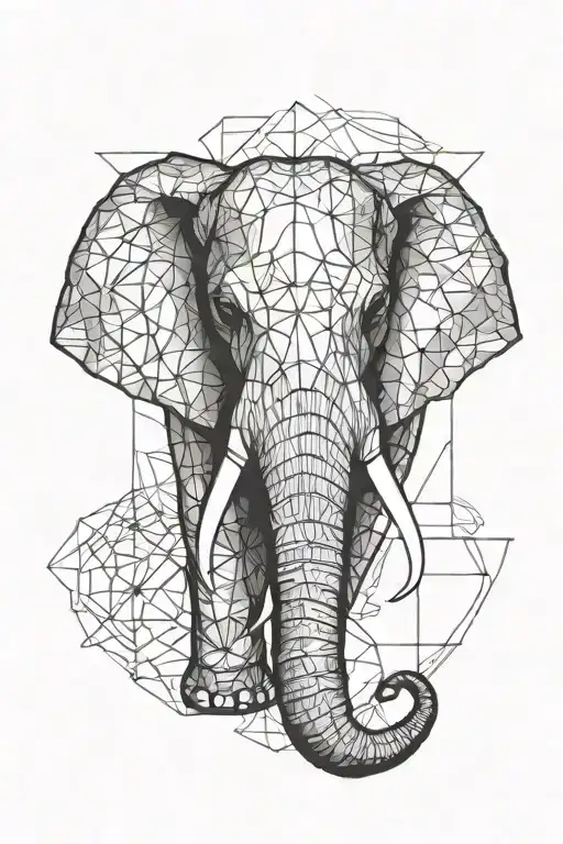 Elephant Head Tattoo Design