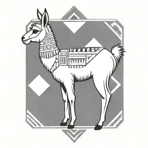 Llama Circle Shape