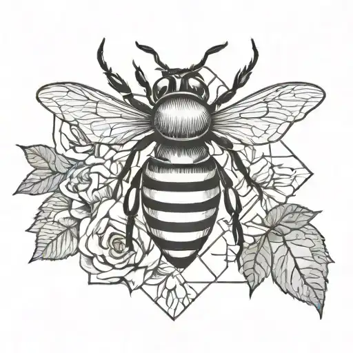 Lancashire Rose And Manchester Bee