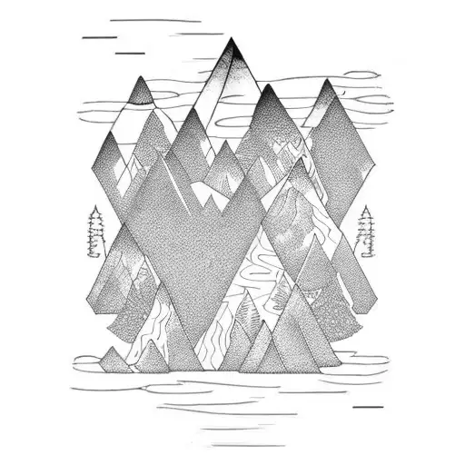 Frame Mountain Water Trees