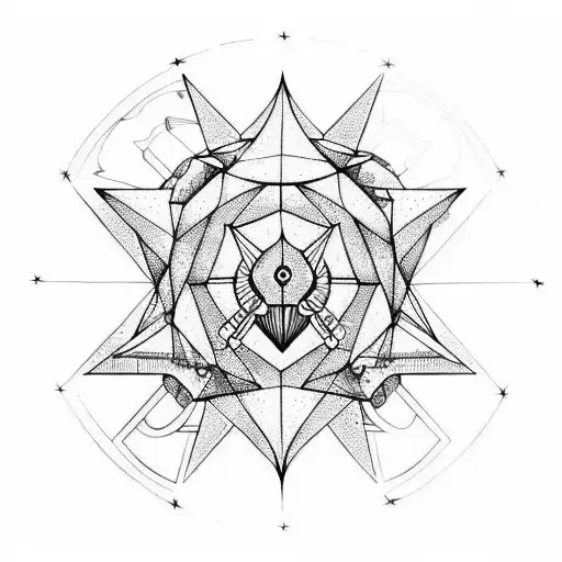 Geometry Lines With Scorpio Zodiac And Mandala