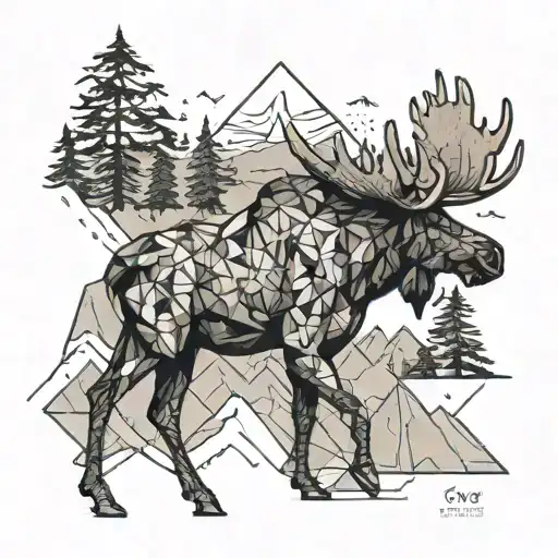 Moose On A Mountain