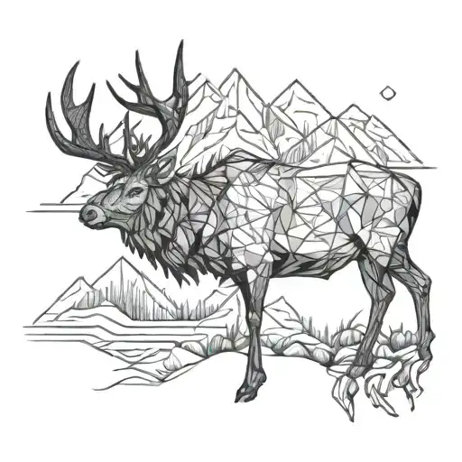 Elk On A Mountain