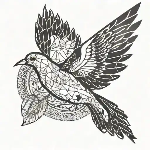 Dove Flying Mention Name Zaya