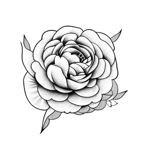 Peony Rose And Snake