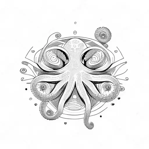 Space Stars Planets Octopus