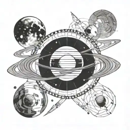 Saturn With Moon System