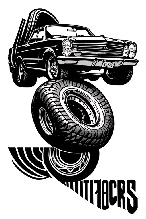 Car Tire With The Word