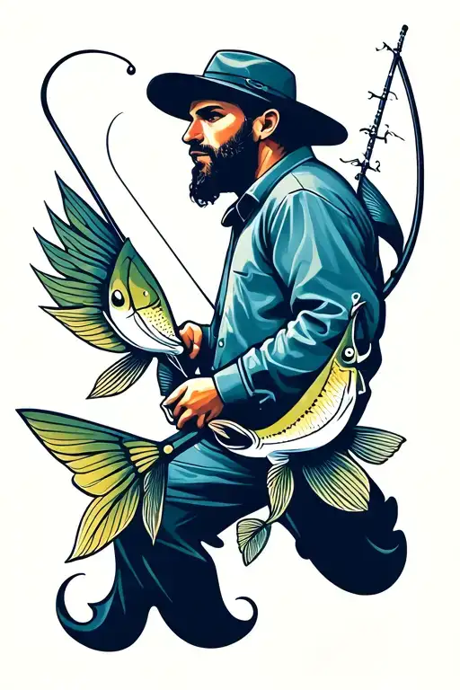 Fishing Tattoo For Dad