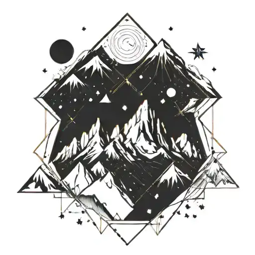 Mountains And Space Themed