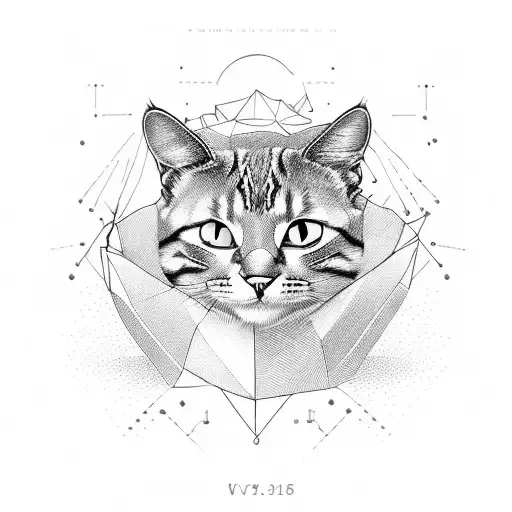 Minimalist Drawing Of A Cat With One Uninterrupted Line