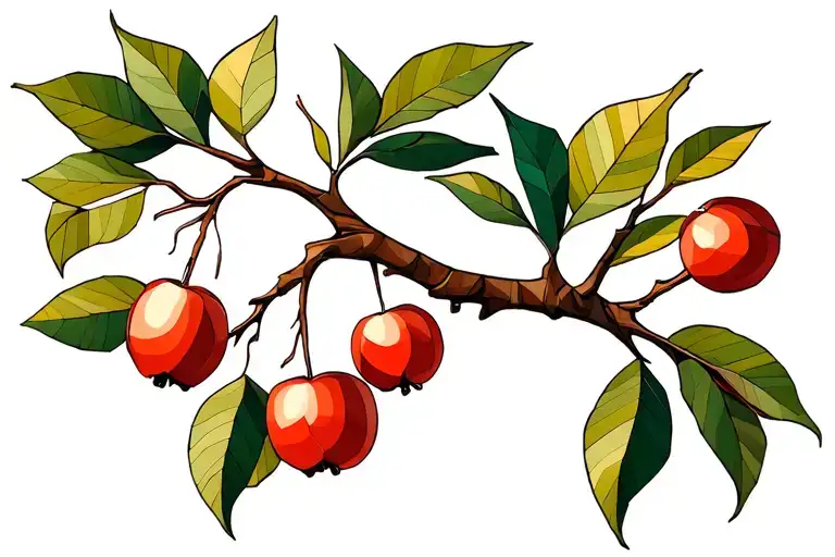 Tree Branch With Crabapple