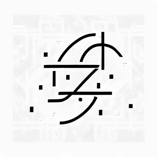 The Name Sindhu In Morse Code In Abstract Design