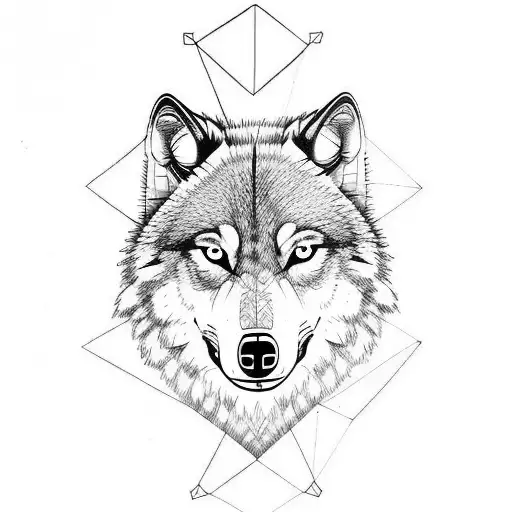 Brutal Wolf Tatto For Man Head