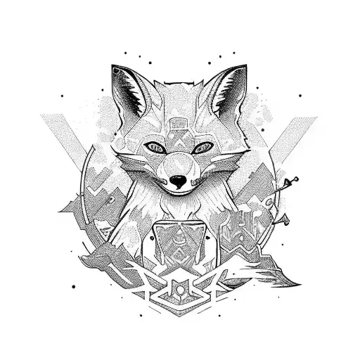 Miyazaki Wave With A Fox And An Otter