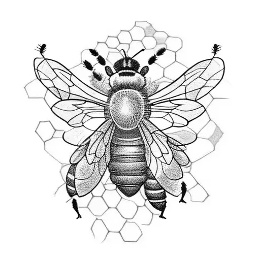 Honey Bee With Alveolus