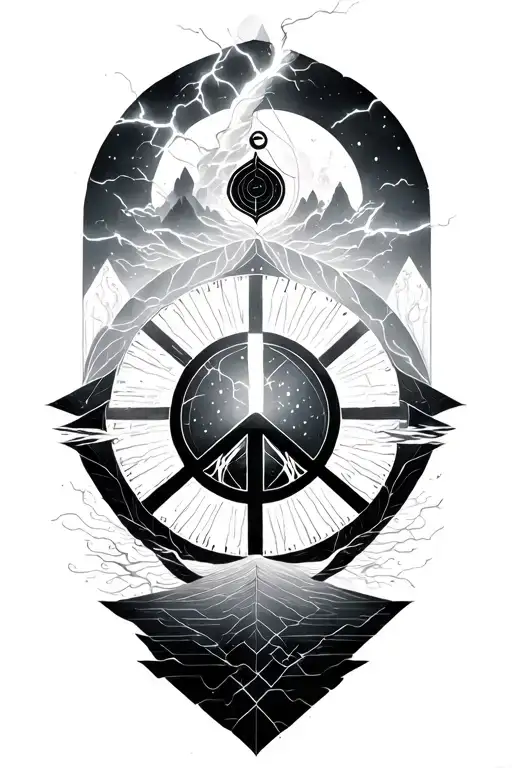 Peace And Lightining Storm And Time And Nature