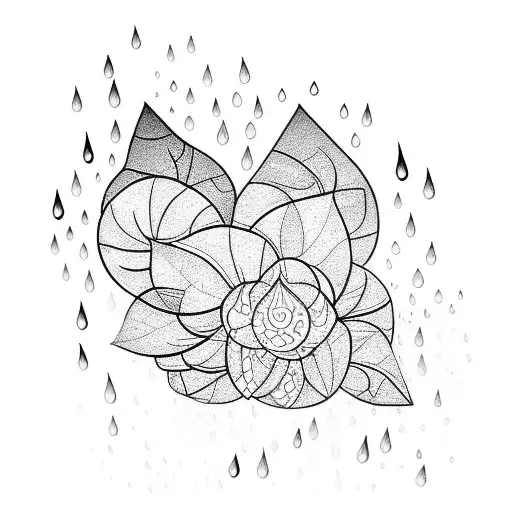 Rain Clouds And Plant Growing