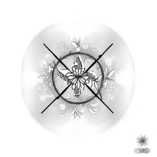 Symbol Of Adoption Decorated With Cherry Blossom