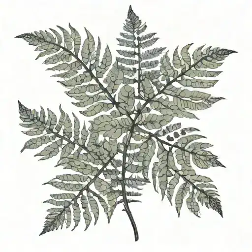 Fern Leaf Wrapped Around A Sentence