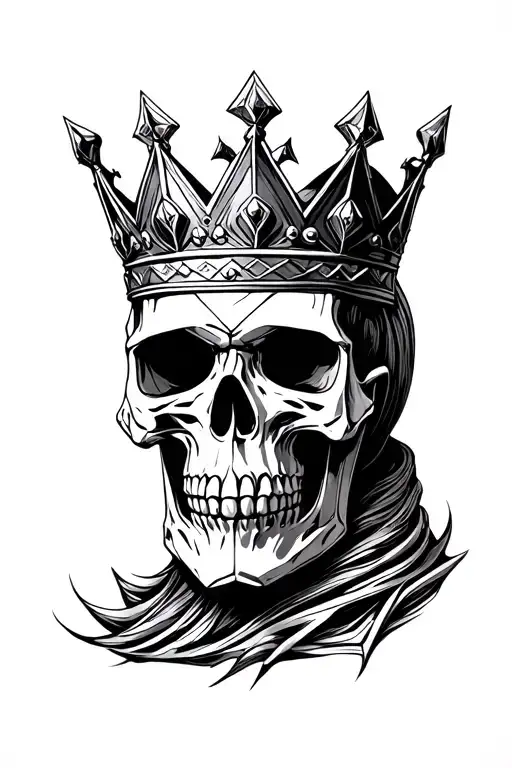 Skull Of King With Crown