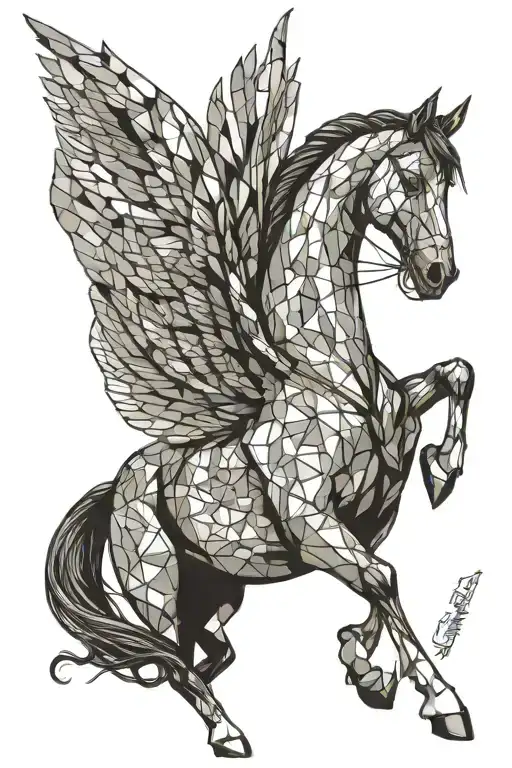 Rearing Akhal Teke Horse With Wings