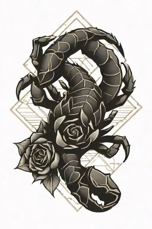Scorpion With Roses