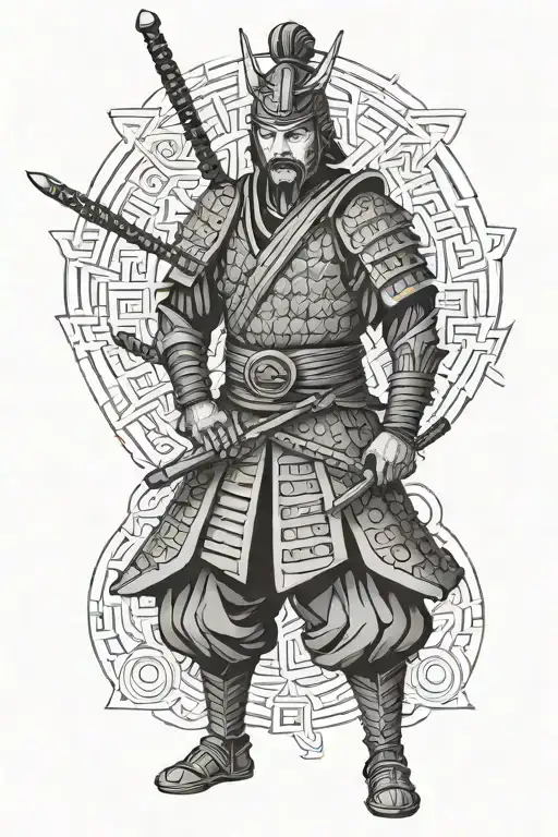 Samurai Warrior Wielding