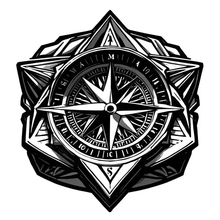 Compass With The Initials