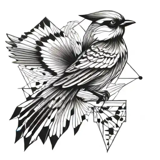 Fantail Bird Perched