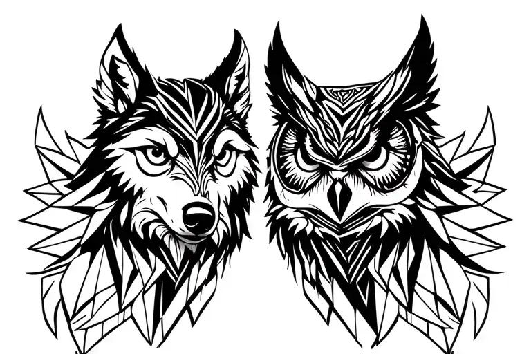 Wolf And Owl