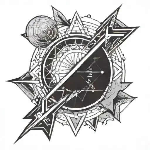 Long Arrow With Small Sun In The Middle