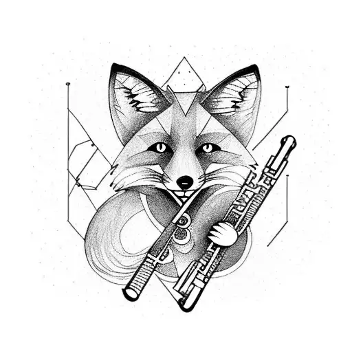 Fox Playing Flute